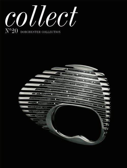 收藏杂志第20版的封面上有一个镶有钻石的外壳