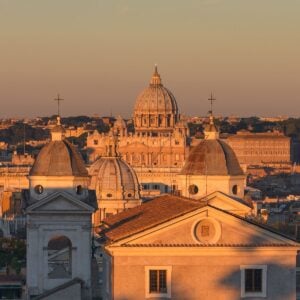 View of St Peters from Hotel Eden in Rome
